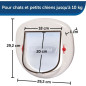 Porte pour gros chat et petit chien - PETSAFE - 4 positions - Blanc