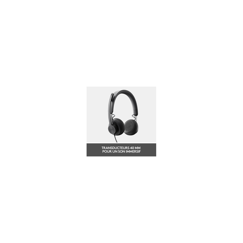 Casque PC Logitech filaire Zone 750 USB avec micro anti bruit avancé