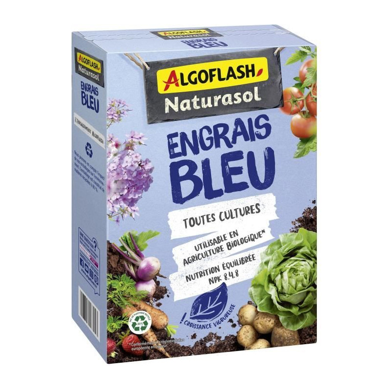 Engrais Bleu - Algoflash Naturasol - 100% Naturel - 1,5 kg