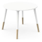 Set 1 table + 2 chaises - FIMIANA - Style scandinave - Blanc mat / Chene kronberg - DEMEYERE