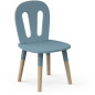 Set 1 table + 2 chaises FIRMIANA - style scandinave - coloris : bleu orage & bois naturel - DEMEYERE