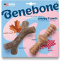 Benebone Puppy Lot de 2 Jouets a mâcher pour chiots durables saveur bacon, bois d'érable véritable