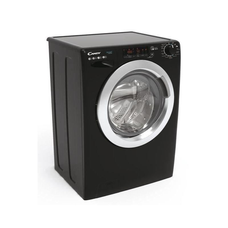 Lave-linge hublot CANDY CSS1410TWMCBE/FR - 10 kg - Induction - Vapeur - 1400 trs/min - Classe A - programmes rapides - Noir