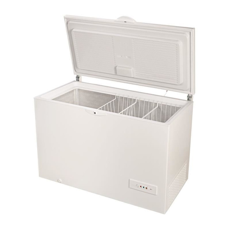 Congélateur coffre - INDESIT OS2A450HFR - 437L - Classe E - L 140,5 cm x H 91,6 cm - blanc