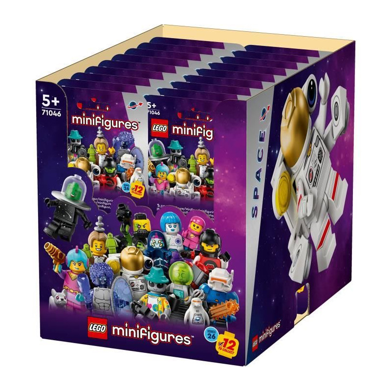 LEGO Minifigures Série 26 BOX 71046 L'espace Minifigurines a Collectionner, Boîte complete de 36 sachets