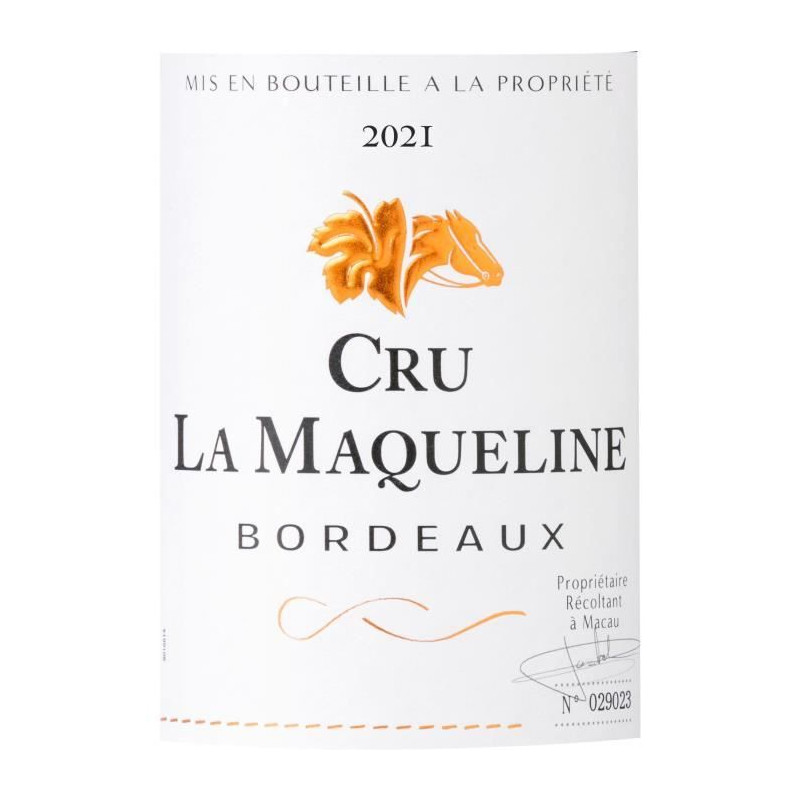 Cru La Maqueline 2021 Bordeaux - Vin Rouge de Bordeaux