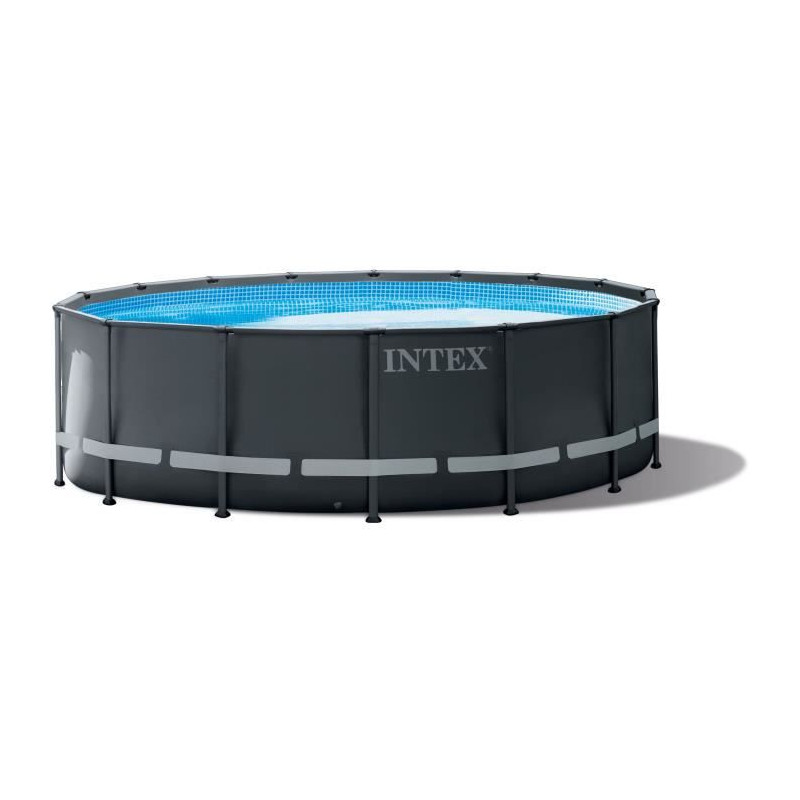 INTEX - Kit piscine ultra XTR - Gris foncé Ronde Tubulaire - (Ø)4,27 x (h)1,22m