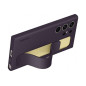 Coque et étui téléphone mobile Samsung Coque silicone avec lanière pour Galaxy S24 Ultra Violet Foncé