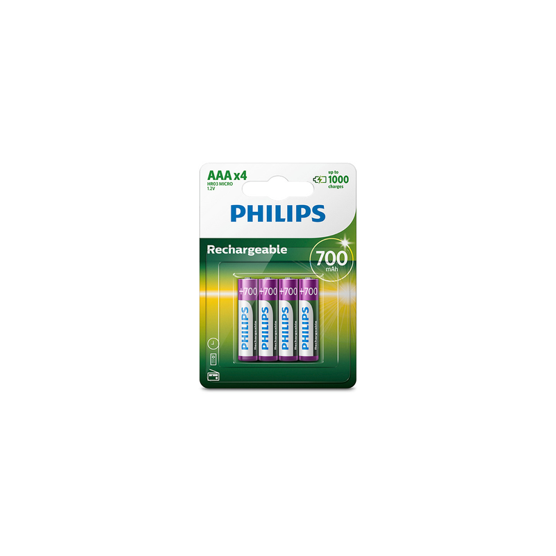 Pile rechargeable Philips PILES RECHARGEABLE AAA LR03 700 MAH