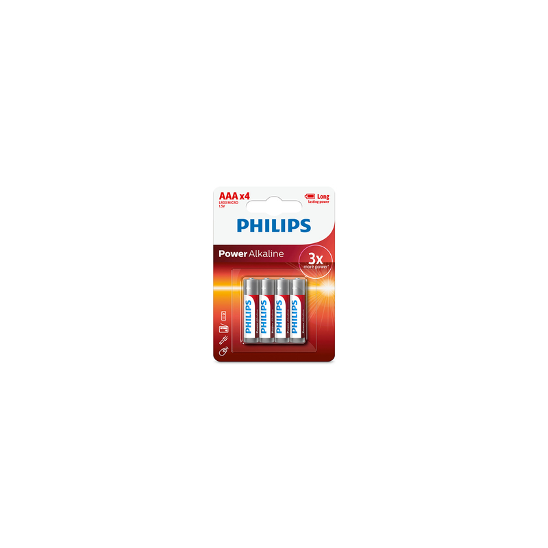 Piles Philips PILES LR3 X4