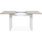 Table extensible Houston 80B - 120-160 x 75 x 80 cm - Plateau effet travertin - 1 extension inclue - 8 personnes