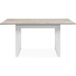 Table extensible Houston 80B - 120-160 x 75 x 80 cm - Plateau effet travertin - 1 extension inclue - 8 personnes