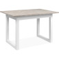 Table extensible Houston 80B - 120-160 x 75 x 80 cm - Plateau effet travertin - 1 extension inclue - 8 personnes