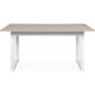 Table a manger extensible Houston - 160-200 x 75 x 90 cm - Plateau effet travertin - 1 extension inclue - 10 personnes