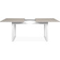 Table a manger extensible Houston - 160-200 x 75 x 90 cm - Plateau effet travertin - 1 extension inclue - 10 personnes