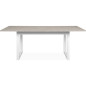 Table a manger extensible Houston - 160-200 x 75 x 90 cm - Plateau effet travertin - 1 extension inclue - 10 personnes