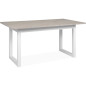 Table a manger extensible Houston - 160-200 x 75 x 90 cm - Plateau effet travertin - 1 extension inclue - 10 personnes