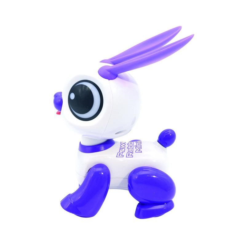 Power Rabbit Mini - Robot lapin avec effets lumineux et sonores, contrôle par claquement de main, répétition