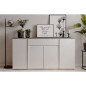 Buffet Brest - Décor Matera / blanc brillant - Panneaux de particules - 4 portes - 1 étagere - 1 tiroir - 177,5 x 92 x 40 -