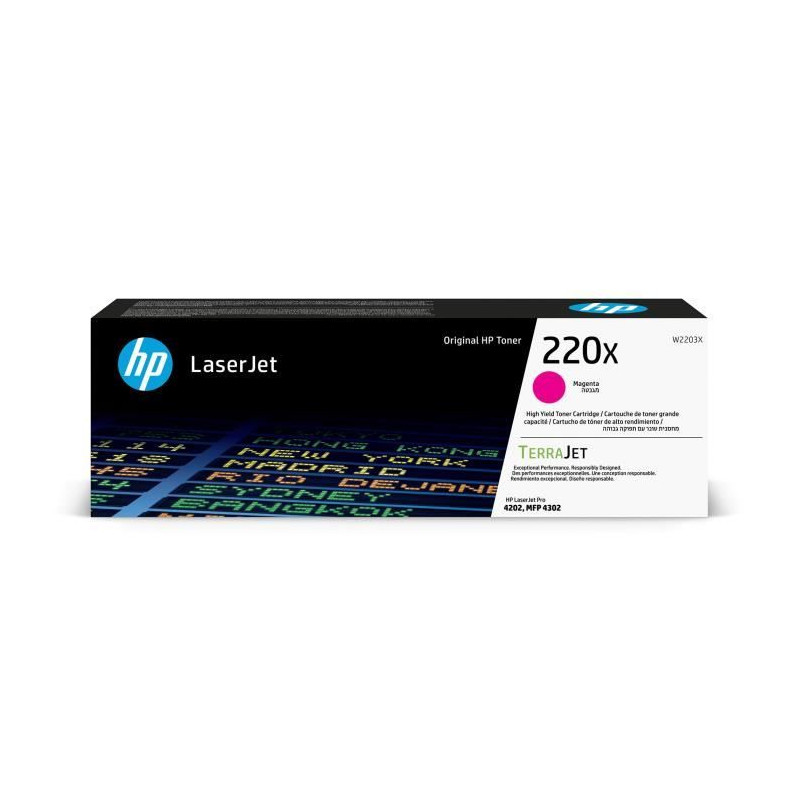 Cartouche de Toner HP 220X Magenta grande capacité Authentique (W2203X) pour HP LaserJet Pro 4202 / 4302