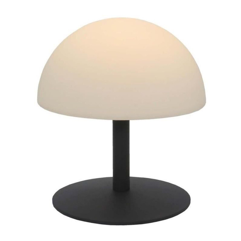 Lampe de table sans fil - LUMISKY - NEPTUNE ROCK - H20 cm- Pied en acier - Gris - LED blanc chaud et blanc