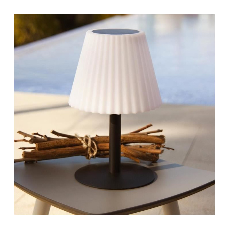 Lampe de table solaire 2 en 1 a planter ou a poser - LUMISKY - BOUFFANT - H62 cm - LED blanc dimmable