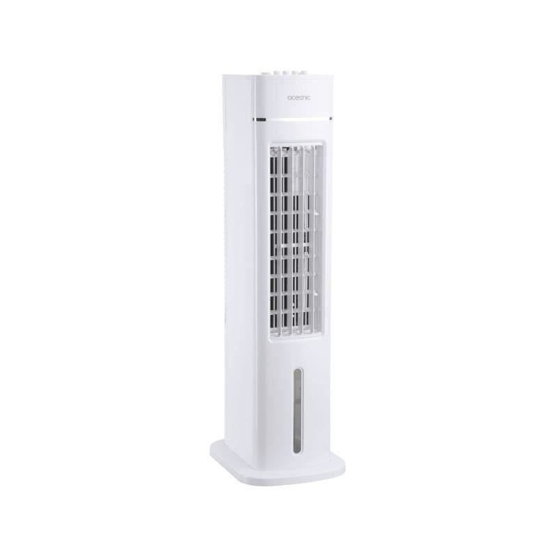 OCEANIC Ventilateur colonne OCEANIC - 70W - Hauteur 76.5 cm - 3,5L - 3 vitesses - Oscillant - Blanc