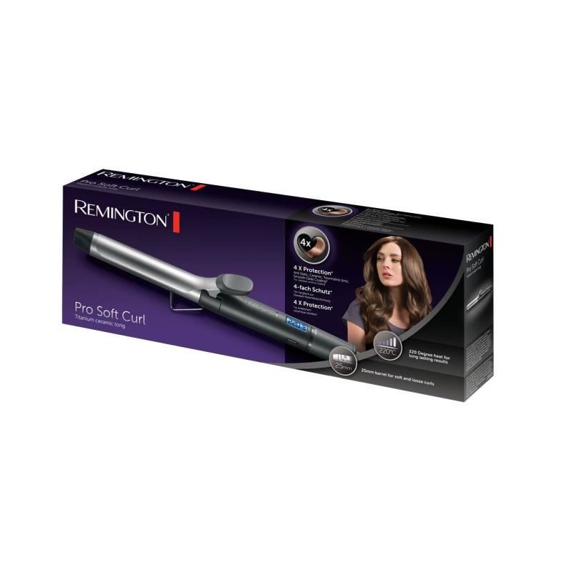 Boucleur Pro Soft Curl Remington CI6525 - 25mm : boucles souples - Céramique, Tourmaline Ionique, Antistatique, 10 réglages 13