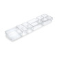 Emuca 8145320 Kit de 10 seaux organisateurs Cube pour tiroirs, Plastique, Transparent