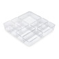 Emuca 8145320 Kit de 10 seaux organisateurs Cube pour tiroirs, Plastique, Transparent