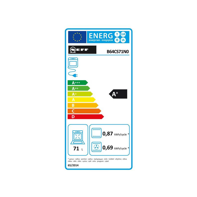 FOUR PYROLYSE ENCAST NEFF B64CS71N0