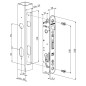 Serrure à encastrer FORTYLOCK tout en inox 20mm pour profil 40mm LOCINOX P00007978