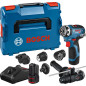 Perceuse visseuse 12V GSR 12V 35 FC + 2 batteries GBA 3Ah + chargeur + coffret L BOXX BOSCH 06019H3008