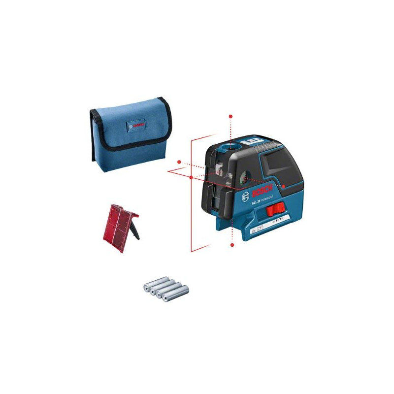 Laser points et lignes GCL 25 Professional + 4 piles 1,5V BOSCH 0601066B00