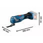 Outil oscillant 18V GOP 18V 34 (Sans batteri ni chargeur) en coffret L BOXX BOSCH 06018G2000