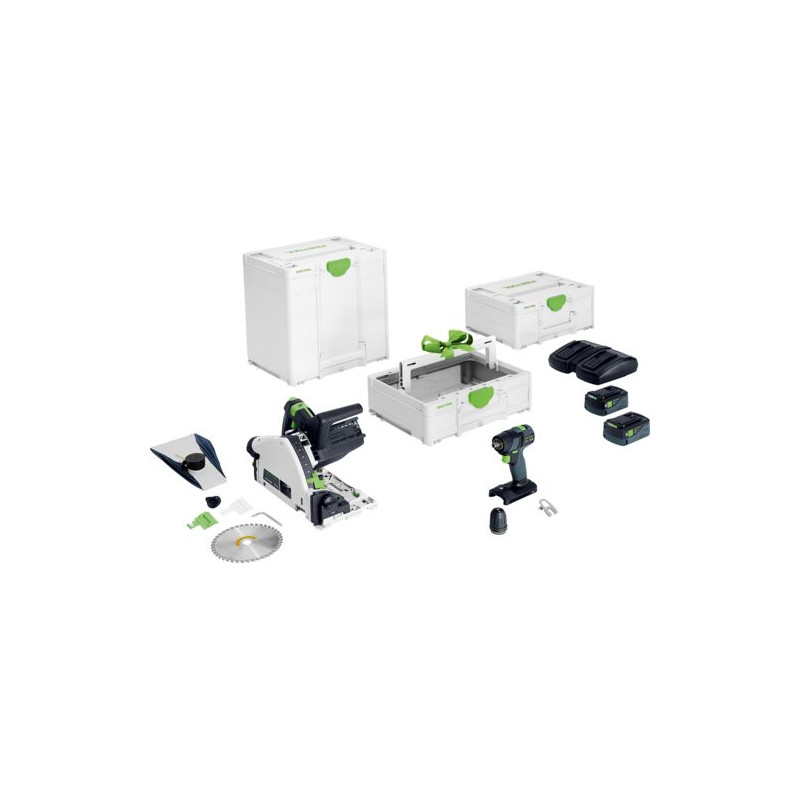 Kit combo 18V Universel (TSC 55 K + TXS 18) + 2 batteries + chargeur + TB Systainer³ M 137 FESTOOL 578024