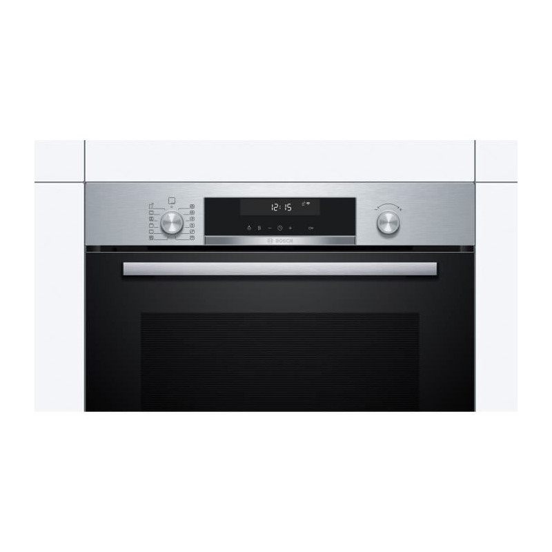 Four multifonction Pyrolyse - BOSCH SER6 - HBA5785S6 Inox - Vol four: 71l - 9 unité modes de cuisson - H595xL594xP548mm