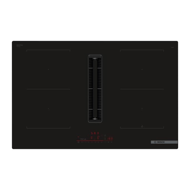 Table induction Aspirante - BOSCH SER6 - PVQ811H26E Noir - 4-foyers - Home Connect - L802xP522 mm