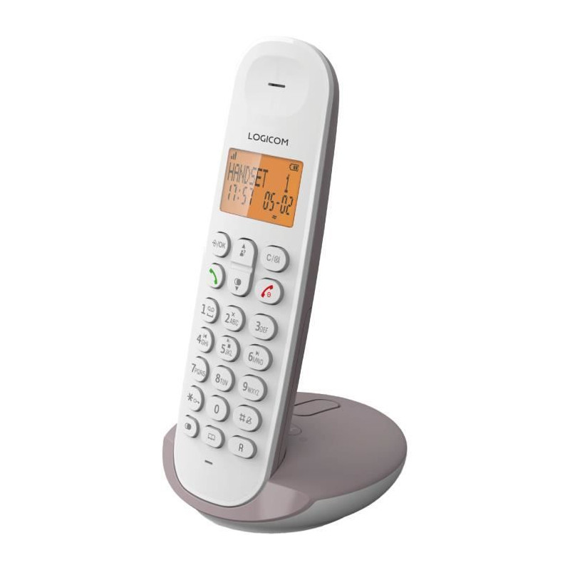 Téléphone fixe sans fil - LOGICOM - DECT ILOA 155T SOLO - Taupe - Avec répondeur