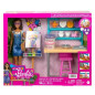 Barbie Bien-etre Coffret Atelier d'art créer et se détendre, avec poupée, pâte a Modeler et Accessoires, HCM85