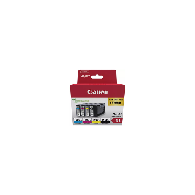 Cartouche d encre Canon PACK PGI 1500XL NOIR CYAN MAGENTA JAUNE