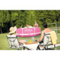 INTEX - Kit piscine metal frame rose ronde - tubulaire - Ø x h : 2,44 x 0,76 m