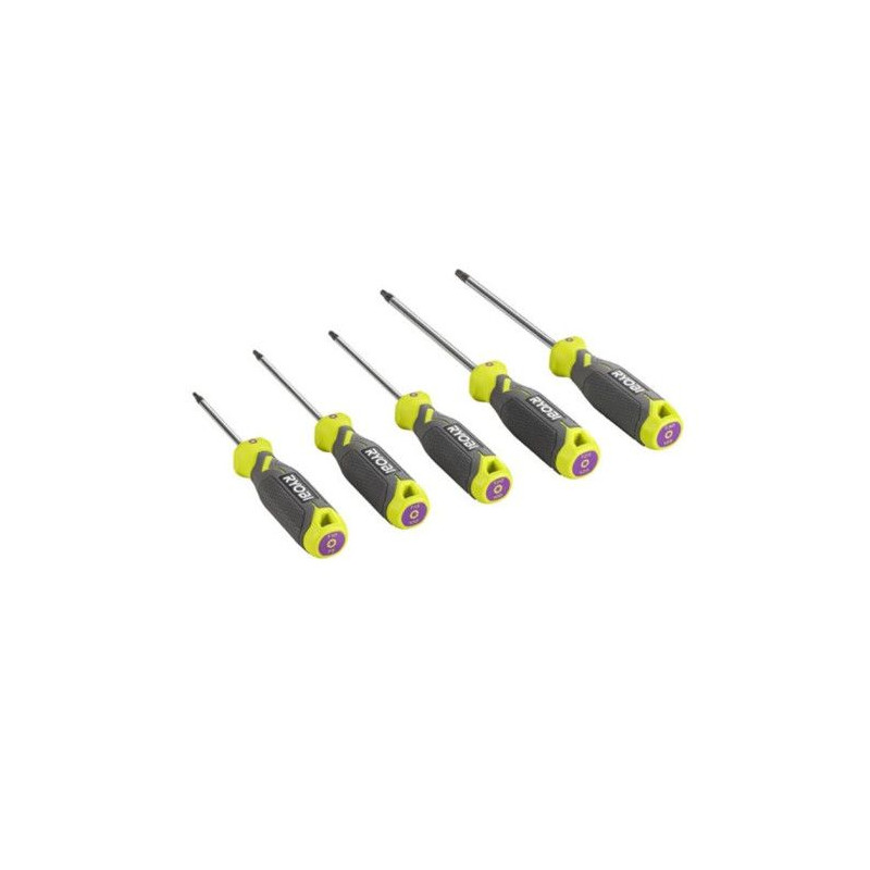 Jeu de 5 tournevis magnétiques Torx RYOBI - RHSDST5