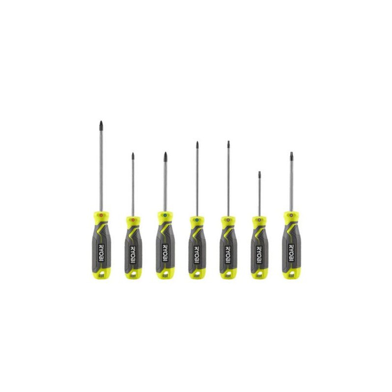 Jeu de 7 tournevis magnétiques RYOBI - RHSDS7PC