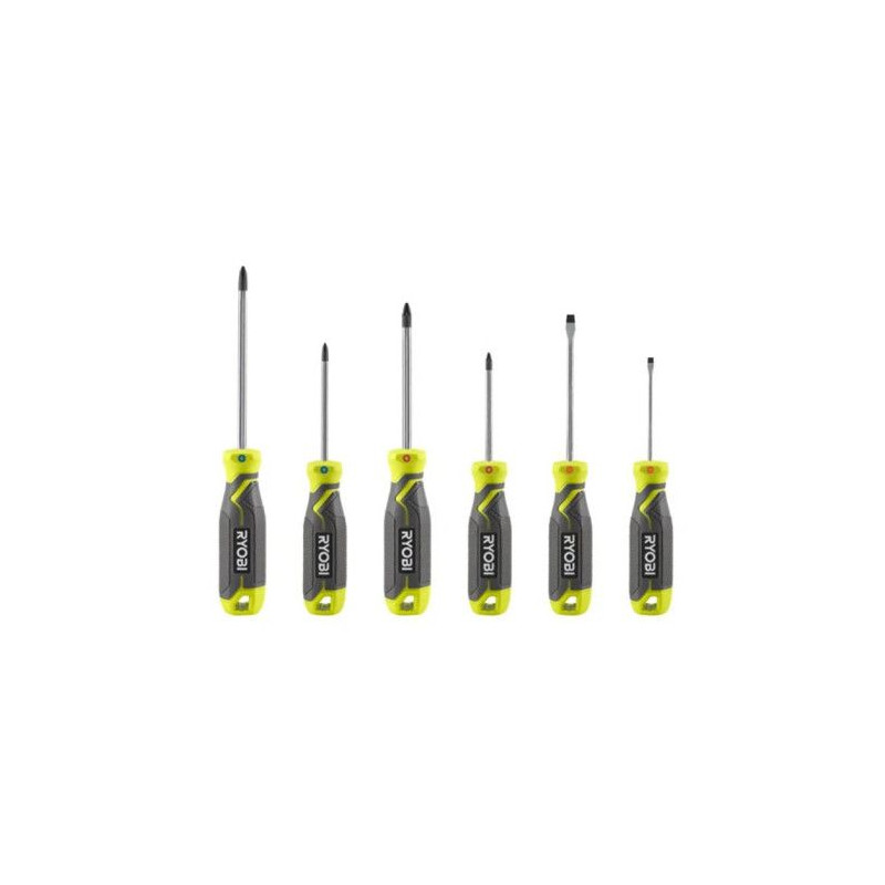 Jeu de 6 tournevis magnétiques RYOBI - RHSDS6PC