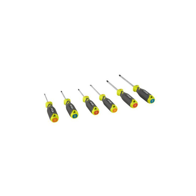 Jeu de 6 tournevis magnétiques RYOBI - RHSDS6PC