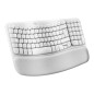 Clavier ergonomique sans fil Azerty Logitech Wave Keys pour Mac Bluetooth Blanc