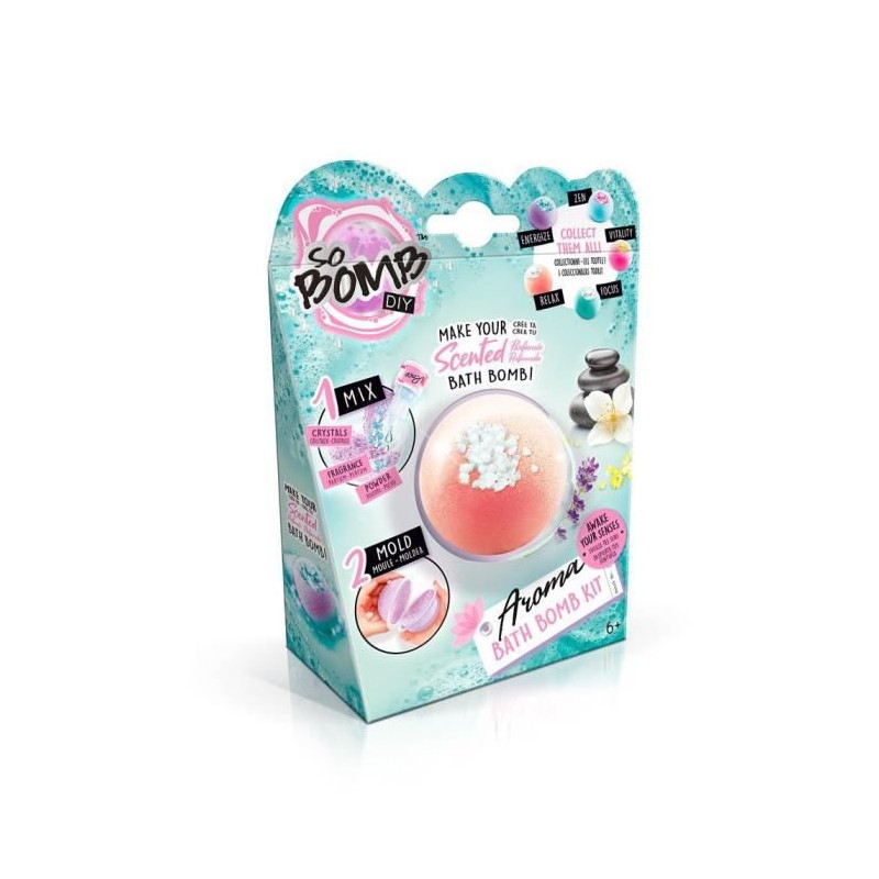 CANAL TOYS - So DIY - Kit a l'unité pour bombe de bain effervescente - Aromathérapie - So Bomb - Bath Bomb 1 pack - BBD 038