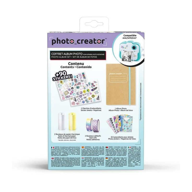 PHOTO CREATOR - Coffret Album Photo pour appareil photo a impression instantanée - Compatible Photo Creator - CLK 007 - Canal T