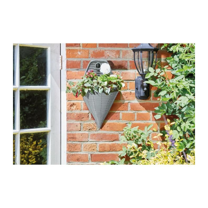 Fixation Murale - Faux rotin - Ardoise - 35cm - SMART GARDEN